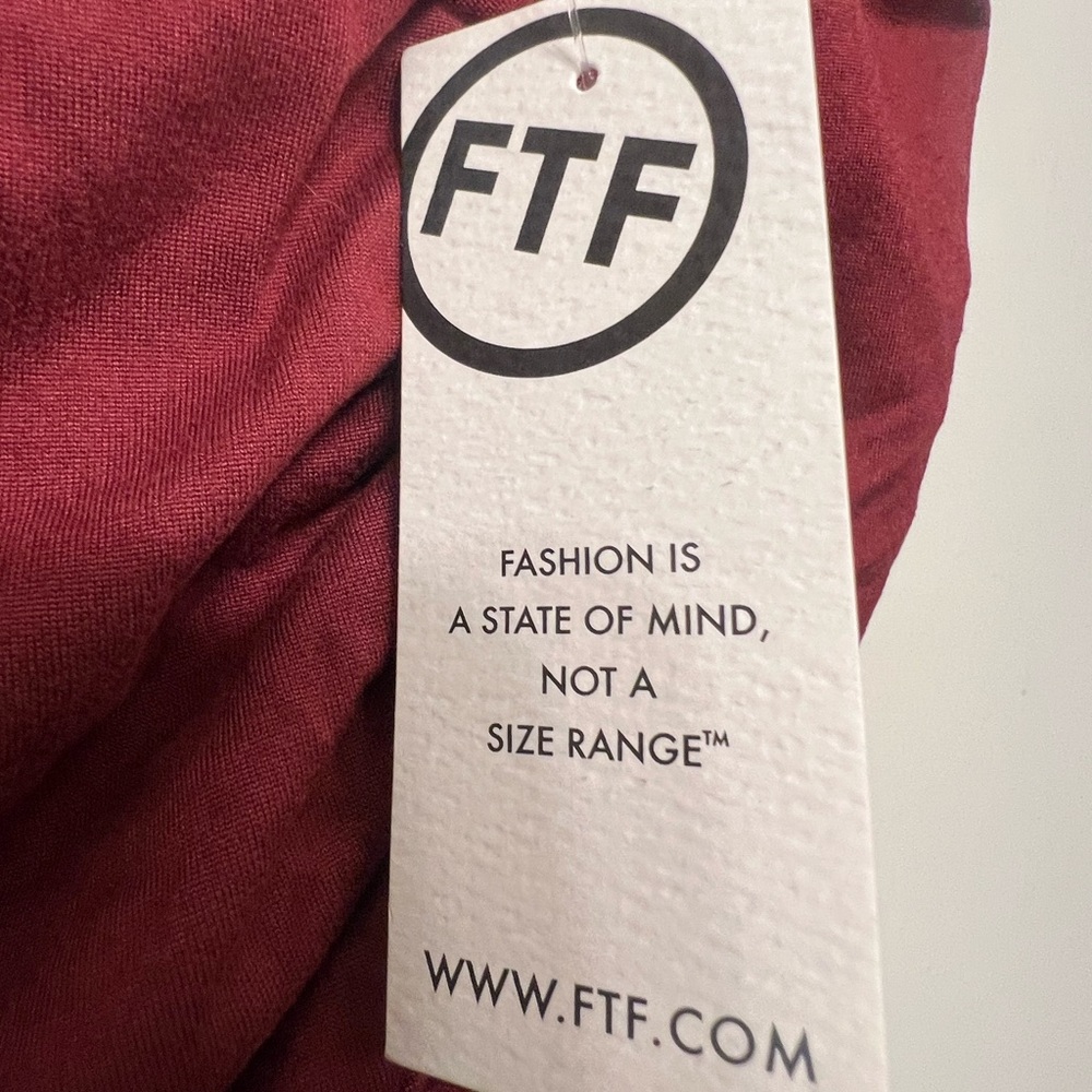 Fashion to Figure Burgundy Ruched Midi Skirt - Picture 2 of 3